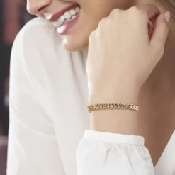 Sale Histoire d'Or Bracelet Iris Or Jaune Maille Gourmette