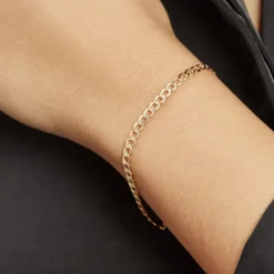 Outlet Histoire d'Or Bracelet Iris Or Jaune Maille Gourmette