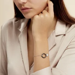 Histoire d'Or Bracelet Issara Argent Blanc Céramique Et Oxyde De Zirconium* Bracelets|Bracelets Fantaisie