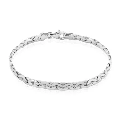 Outlet Histoire d'Or Bracelet Ivy Maille Haricot or blanc