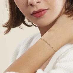 Outlet Histoire d'Or Bracelet Ivy Maille Haricot or jaune