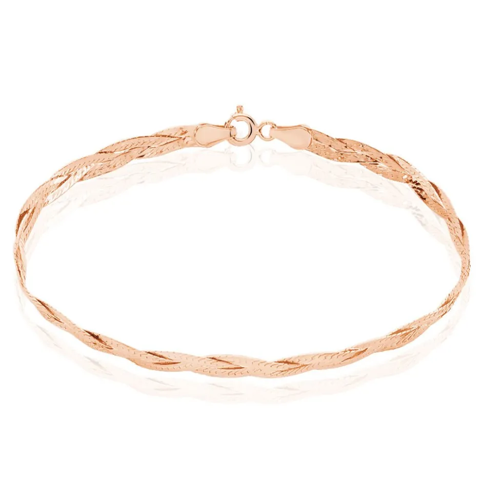 Histoire d'Or Bracelet Jasmin Tresse Or Rose* Bracelets|Bracelets Maille