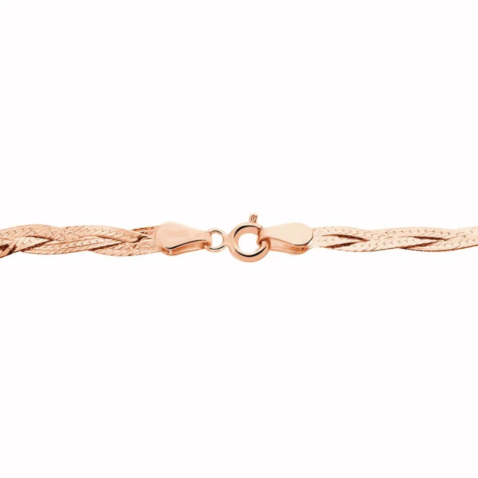 Histoire d'Or Bracelet Jasmin Tresse Or Rose* Bracelets|Bracelets Maille