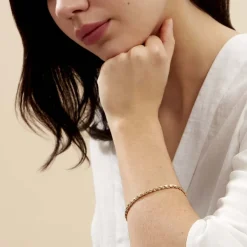 Outlet Histoire d'Or Bracelet Jayna Maille Palmier Or Jaune