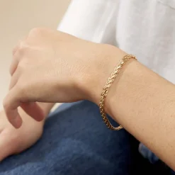 Outlet Histoire d'Or Bracelet Jayna Maille Palmier Or Jaune