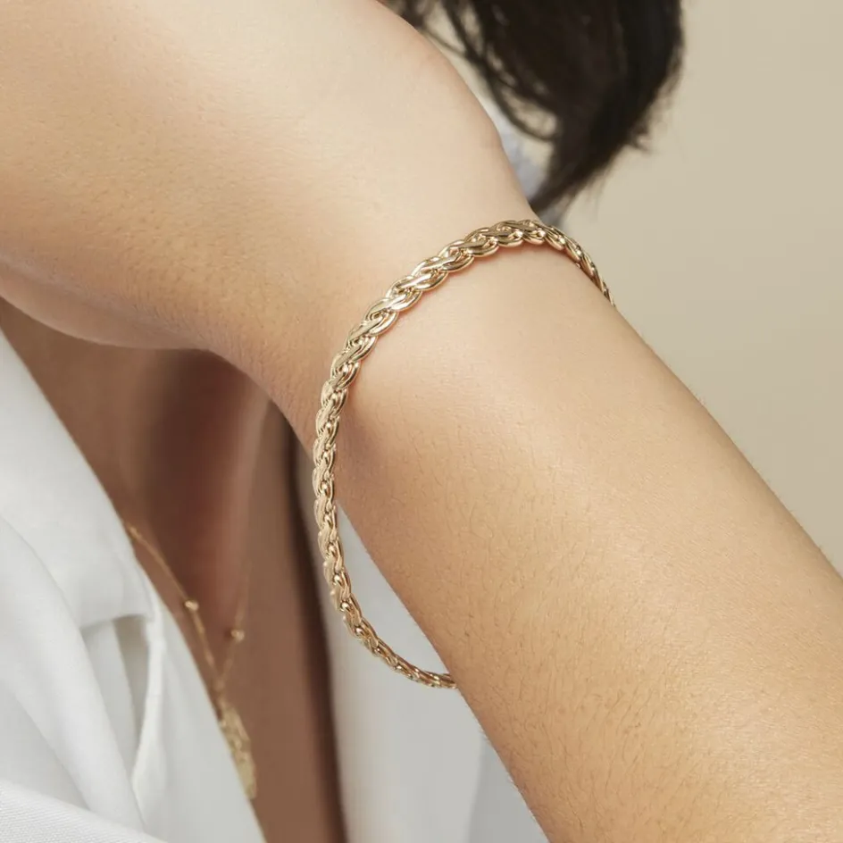 Sale Histoire d'Or Bracelet Jayna Maille Palmier Or Jaune