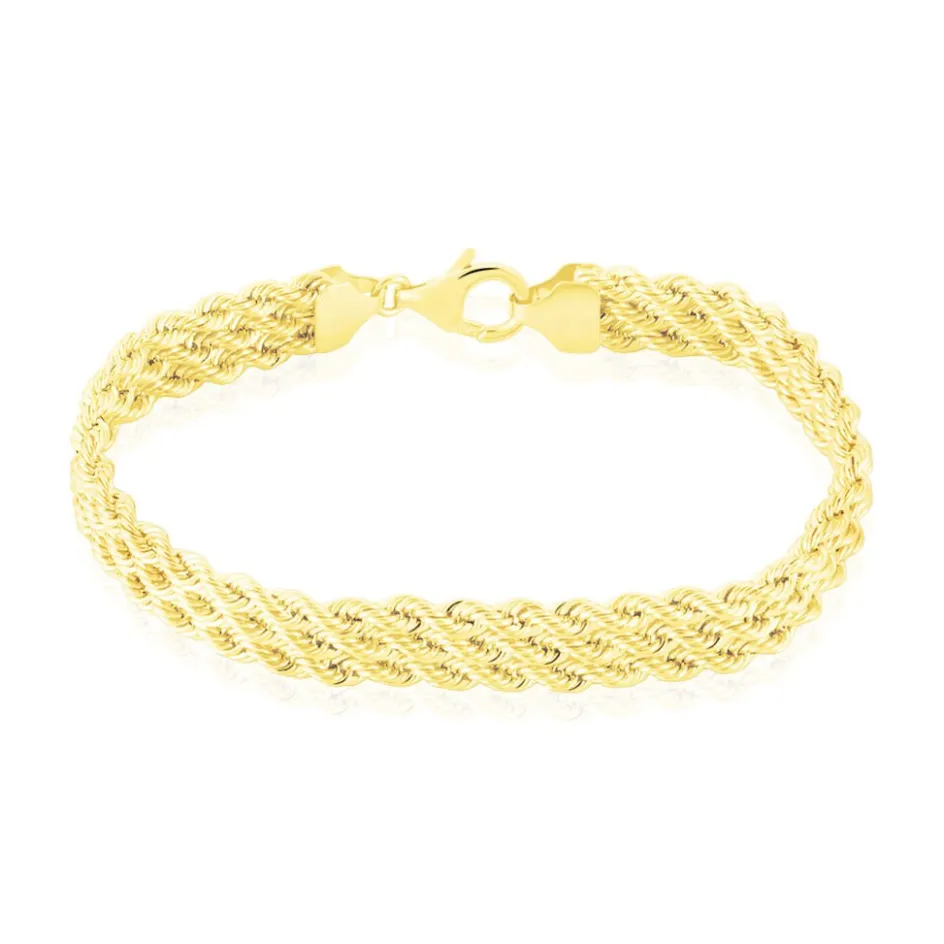 Outlet Histoire d'Or Bracelet Jerry Maille Corde 3 Rangs or jaune