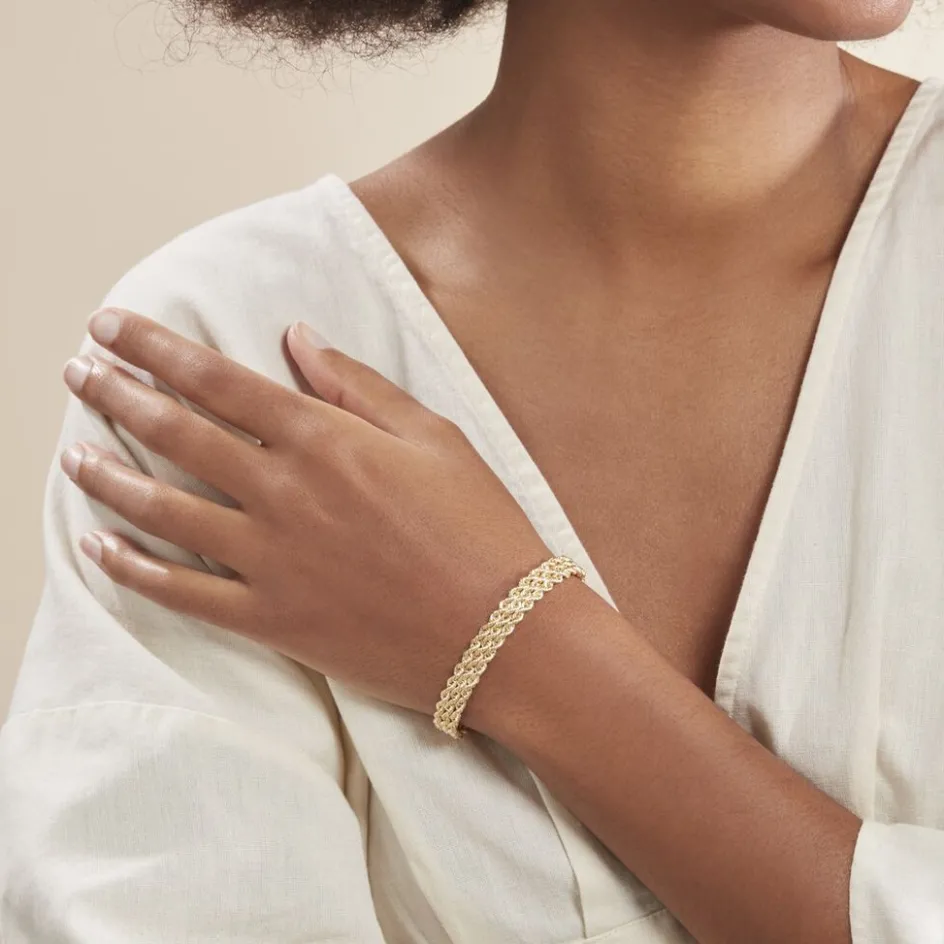 Outlet Histoire d'Or Bracelet Jerry Maille Corde 3 Rangs or jaune