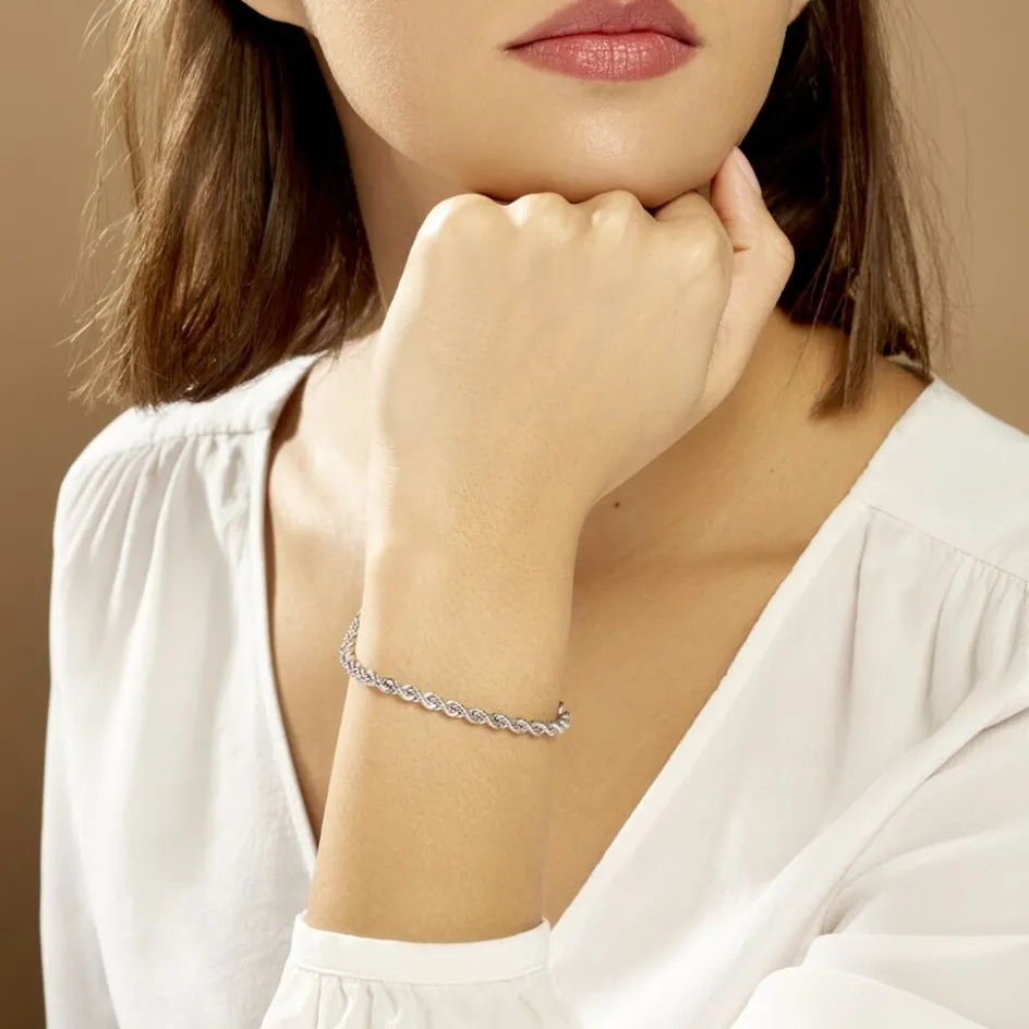 Outlet Histoire d'Or Bracelet Jerry Maille Corde or blanc