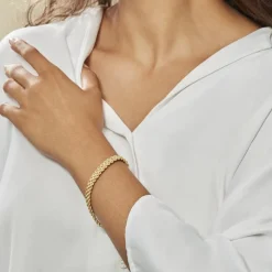 Clearance Histoire d'Or Bracelet Jerry Maille Corde 3 Rangs or jaune