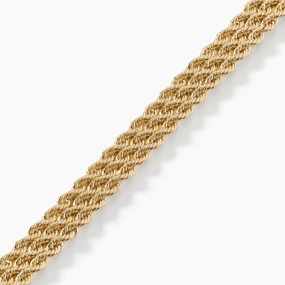 Discount Histoire d'Or Bracelet Jerry Maille Corde 3 Rangs or jaune
