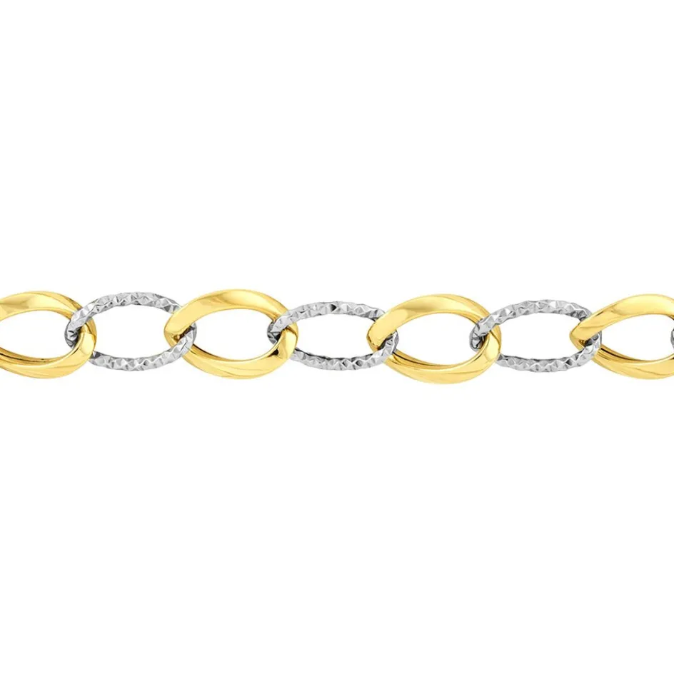 Best Histoire d'Or Bracelet Joice Maille Alternée Et Godronne or bicolore