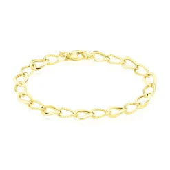 Clearance Histoire d'Or Bracelet Joice Maille Alternée Et Godronne Or Jaune