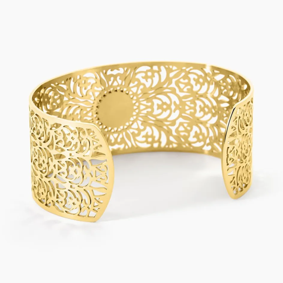 Discount Histoire d'Or Bracelet Jonc Acier Doré Maurits Agate