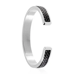 Discount Histoire d'Or Bracelet Jonc Ahmet Acier Blanc