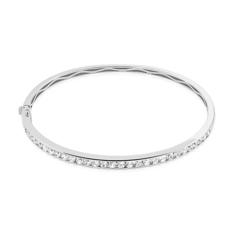 Histoire d'Or Bracelet Jonc Alane Or Blanc Oxyde De Zirconium* Bracelets|Bracelets Joncs