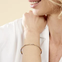 Best Histoire d'Or Bracelet Jonc Anaisaae Torsade Or Tricolore