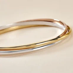 Histoire d'Or Bracelet Jonc Annie-france Plaqué Or Tricolore* Bracelets|Bracelets Joncs