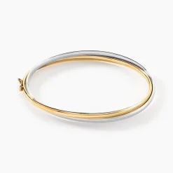 Best Histoire d'Or Bracelet Jonc Catalin 2 Fils Flexibles Or Bicolore