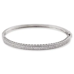 Histoire d'Or Bracelet Jonc Clélya Argent Blanc Oxyde De Zirconium* Bracelets|Bracelets Joncs