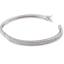 Histoire d'Or Bracelet Jonc Clélya Argent Blanc Oxyde De Zirconium* Bracelets|Bracelets Joncs