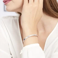 Histoire d'Or Bracelet Jonc Gravita Argent Blanc* Bracelets|Bracelets Fantaisie