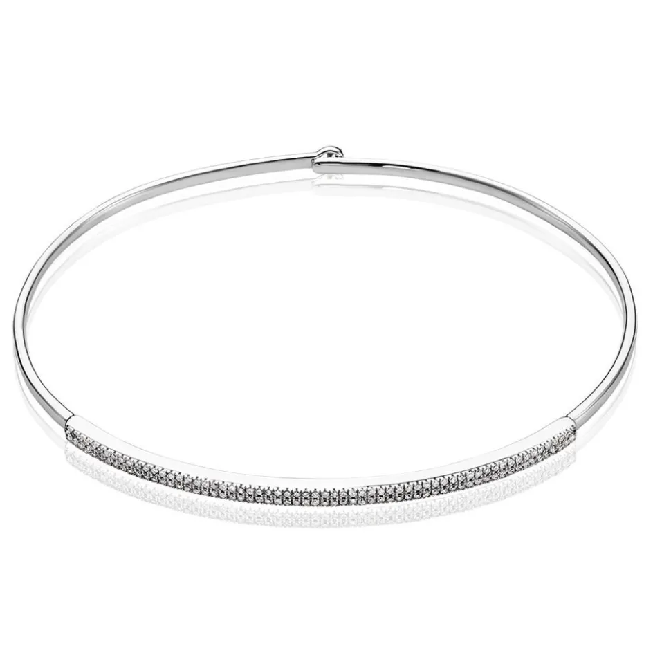 Histoire d'Or Bracelet Jonc Hermia Blanc Diamant Blanc* Bracelets|Bracelets Joncs