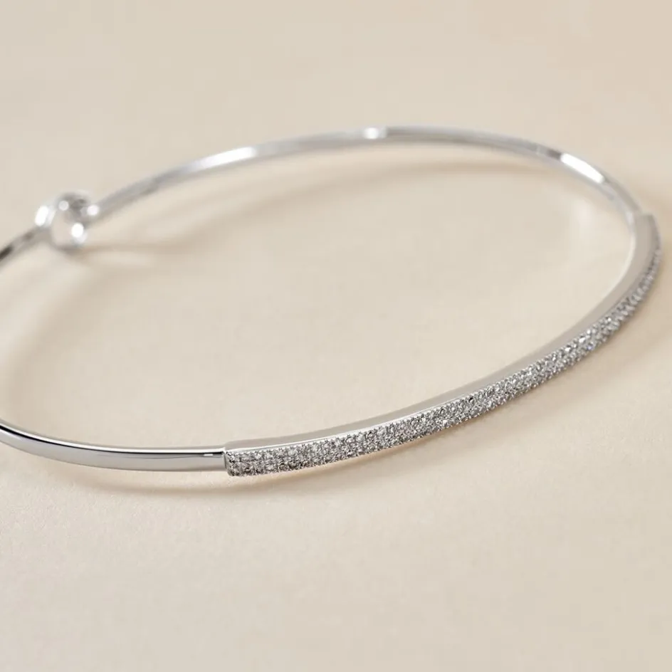 Histoire d'Or Bracelet Jonc Hermia Blanc Diamant Blanc* Bracelets|Bracelets Joncs