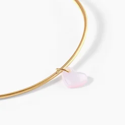 Outlet Histoire d'Or Bracelet Jonc Ida Coeur Or Jaune