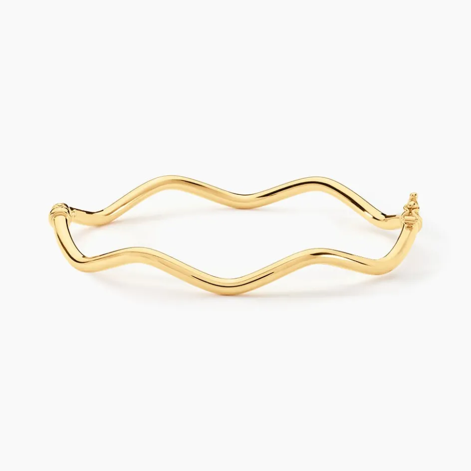 Outlet Histoire d'Or Bracelet Jonc Jennie Ondule Or Jaune