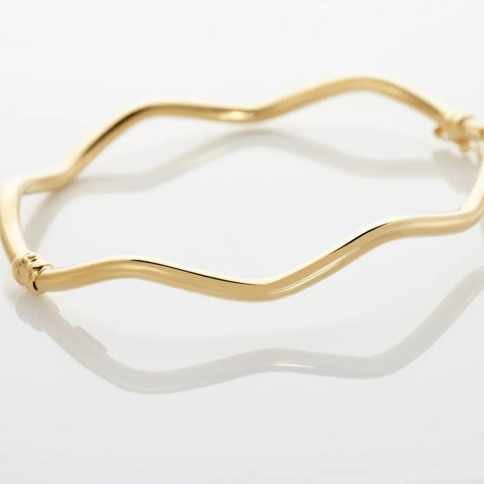 Outlet Histoire d'Or Bracelet Jonc Jennie Ondule Or Jaune