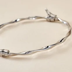 Sale Histoire d'Or Bracelet Jonc Nathaelae Argent Blanc