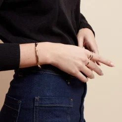 Hot Histoire d'Or Bracelet Jonc Organic plaqué or jaune