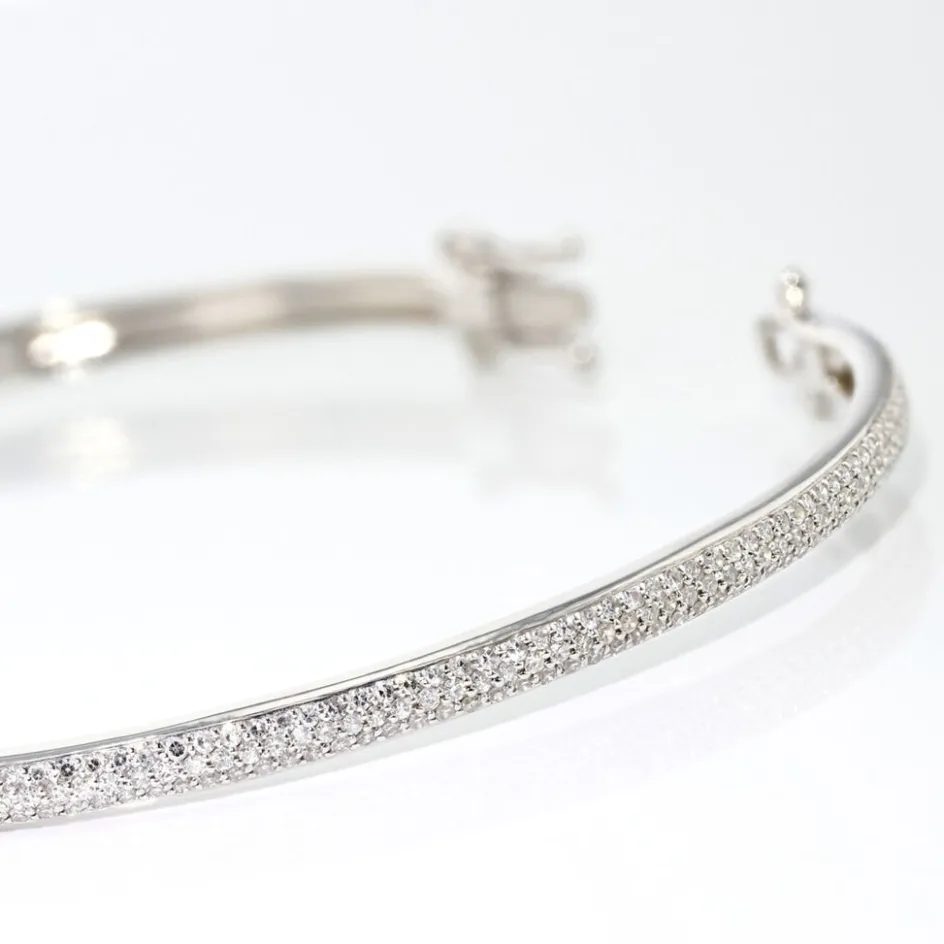 Histoire d'Or Bracelet Jonc Posie Or Blanc Diamant* Bracelets|Bracelets Joncs