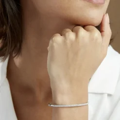 Histoire d'Or Bracelet Jonc Posie Or Blanc Diamant* Bracelets|Bracelets Joncs