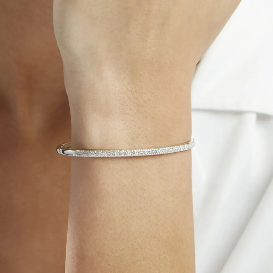 Histoire d'Or Bracelet Jonc Posie Or Blanc Diamant* Bracelets|Bracelets Joncs