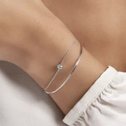 Discount Histoire d'Or Bracelet Jonc Ruth De Zirconium argent blanc oxyde