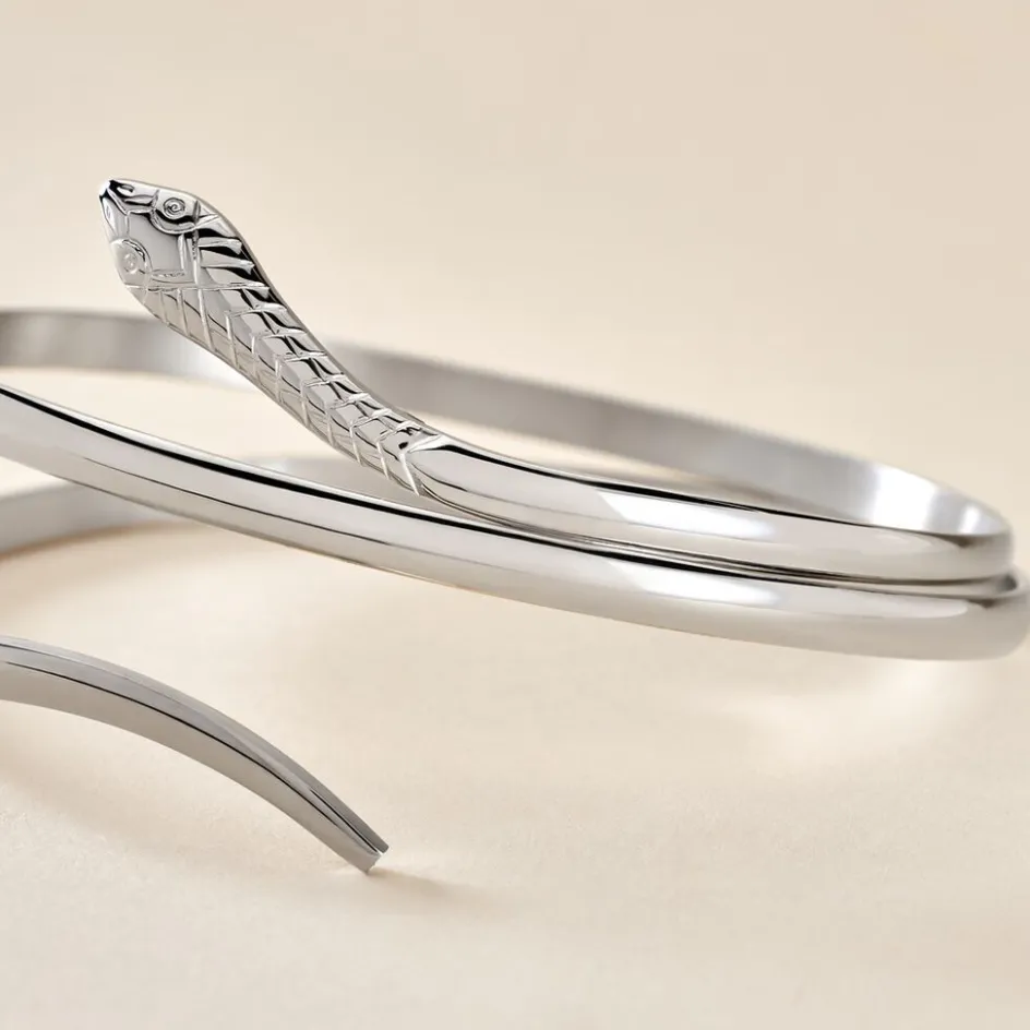 Histoire d'Or Bracelet Jonc Solitaae Argent Blanc* Bracelets|Bracelets Joncs