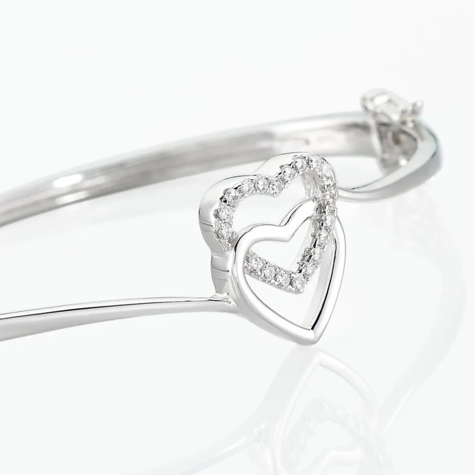 Histoire d'Or Bracelet Jonc Veronike Argent Blanc Oxyde De Zirconium* Bracelets|Bracelets Joncs