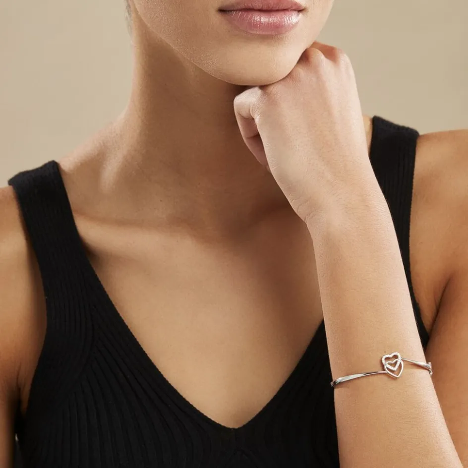 Histoire d'Or Bracelet Jonc Veronike Argent Blanc Oxyde De Zirconium* Bracelets|Bracelets Joncs