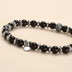 JOURDAN Bracelet Acier Gris Onyx* Bracelets