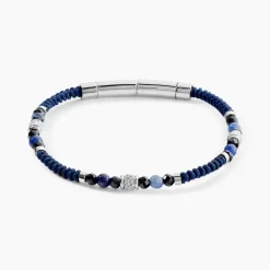 JOURDAN Bracelet Arttu Acier Argenté Sodalite Agate* Bracelets|Bracelets Fantaisie