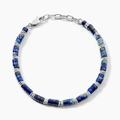 JOURDAN Bracelet Arttu Acier Argenté Lapis Lazuli* Bracelets|Bracelets Fantaisie
