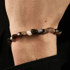 Discount JOURDAN Bracelet Boreal Argent Blanc Jade argent blanc jade marron