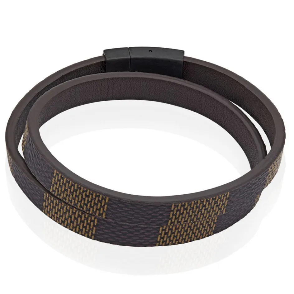 Hot JOURDAN Bracelet Chicago Cuir Noir Et Marron