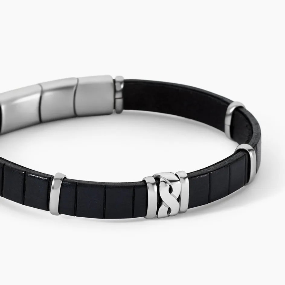 JOURDAN Bracelet Chip Cuir Noir* Bracelets