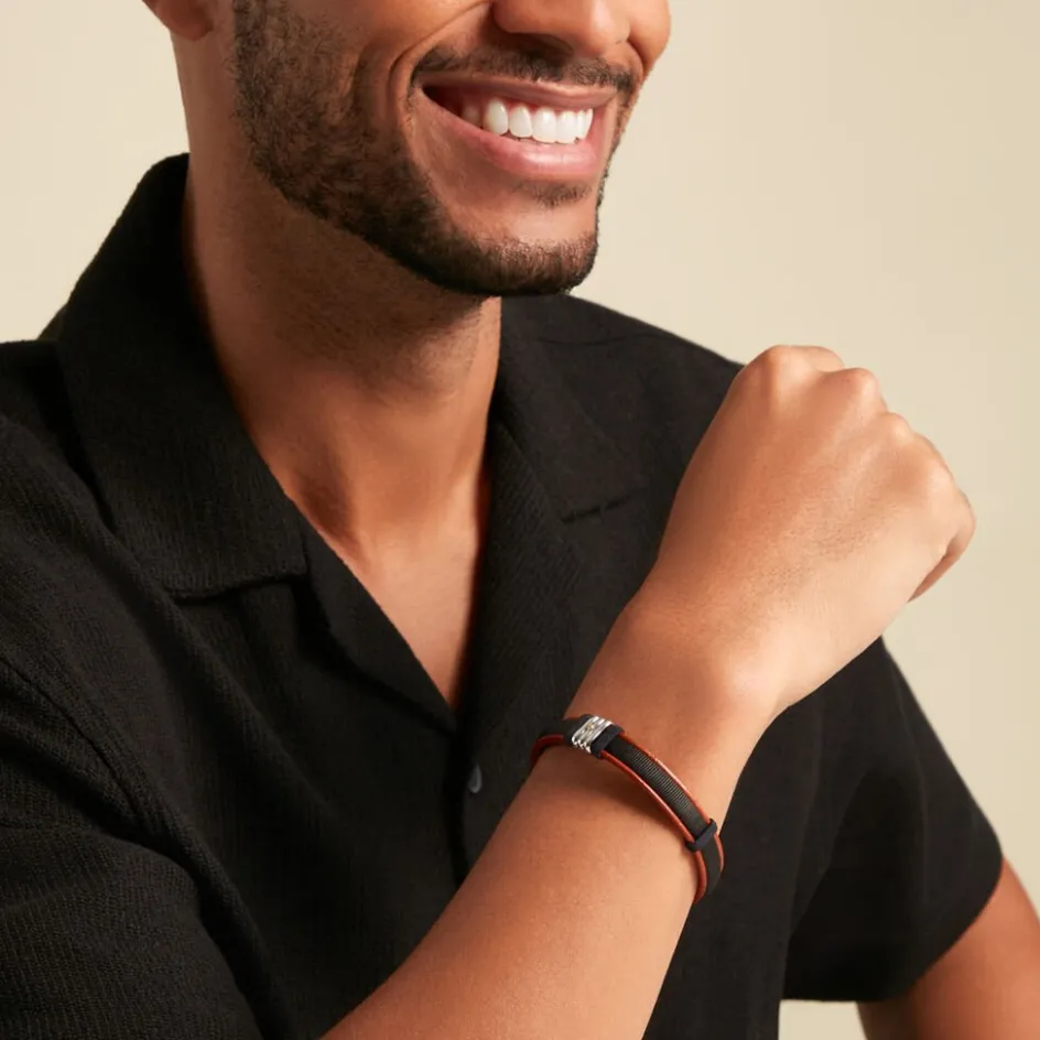 Outlet JOURDAN Bracelet Orso Cuir Multicolore