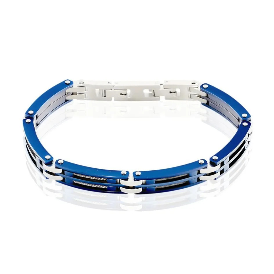 Clearance JOURDAN Bracelet Priam Acier acier bicolore
