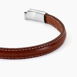 Hot JOURDAN Bracelet Rupert Cuir Marron
