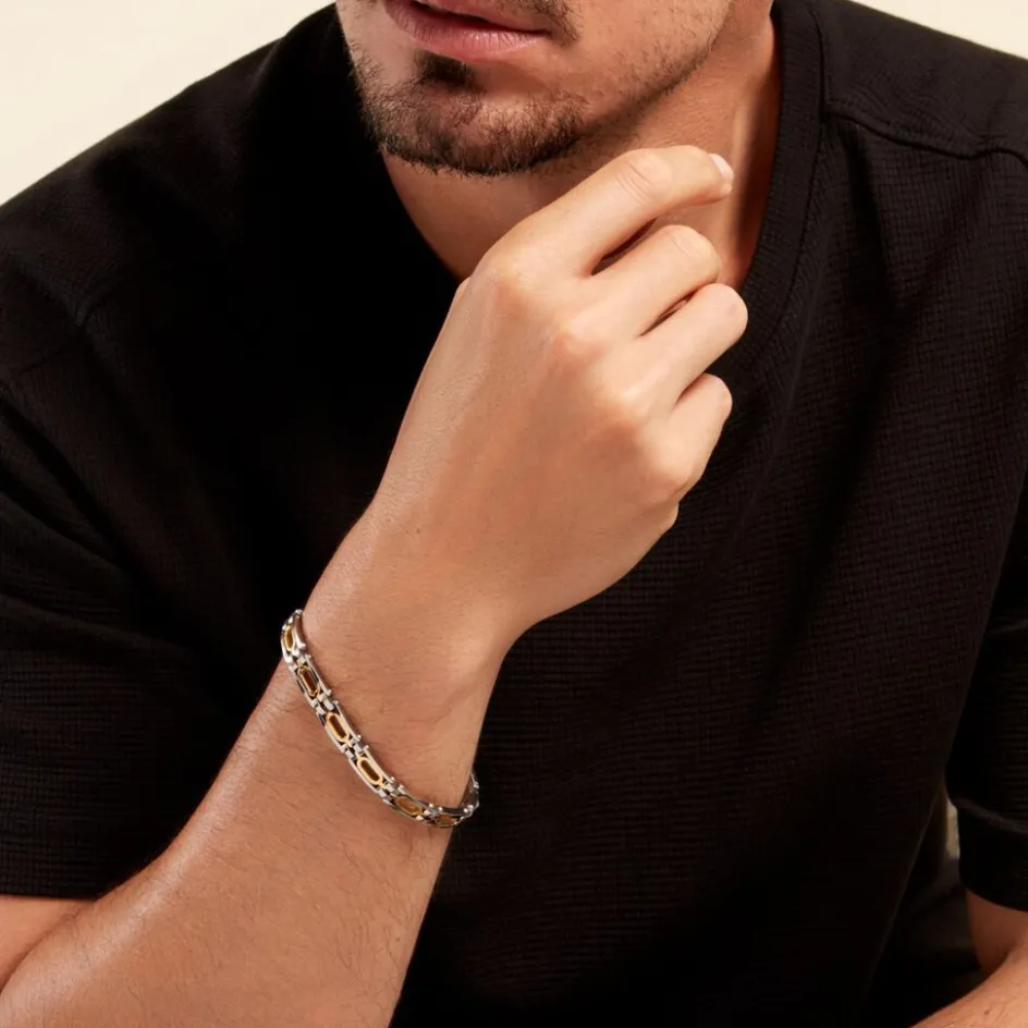 JOURDAN Bracelet Wild Acier Blanc Et Jaune* Bracelets